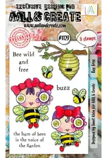 AALL & CREATE AALL & CREATE JANET KLEIN #1129 BEE FREE A6 CLEAR STAMP SET