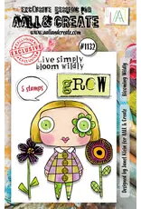 AALL & CREATE AALL & CREATE JANET KLEIN #1132 BLOOMING WILDLY A7 CLEAR STAMP SET