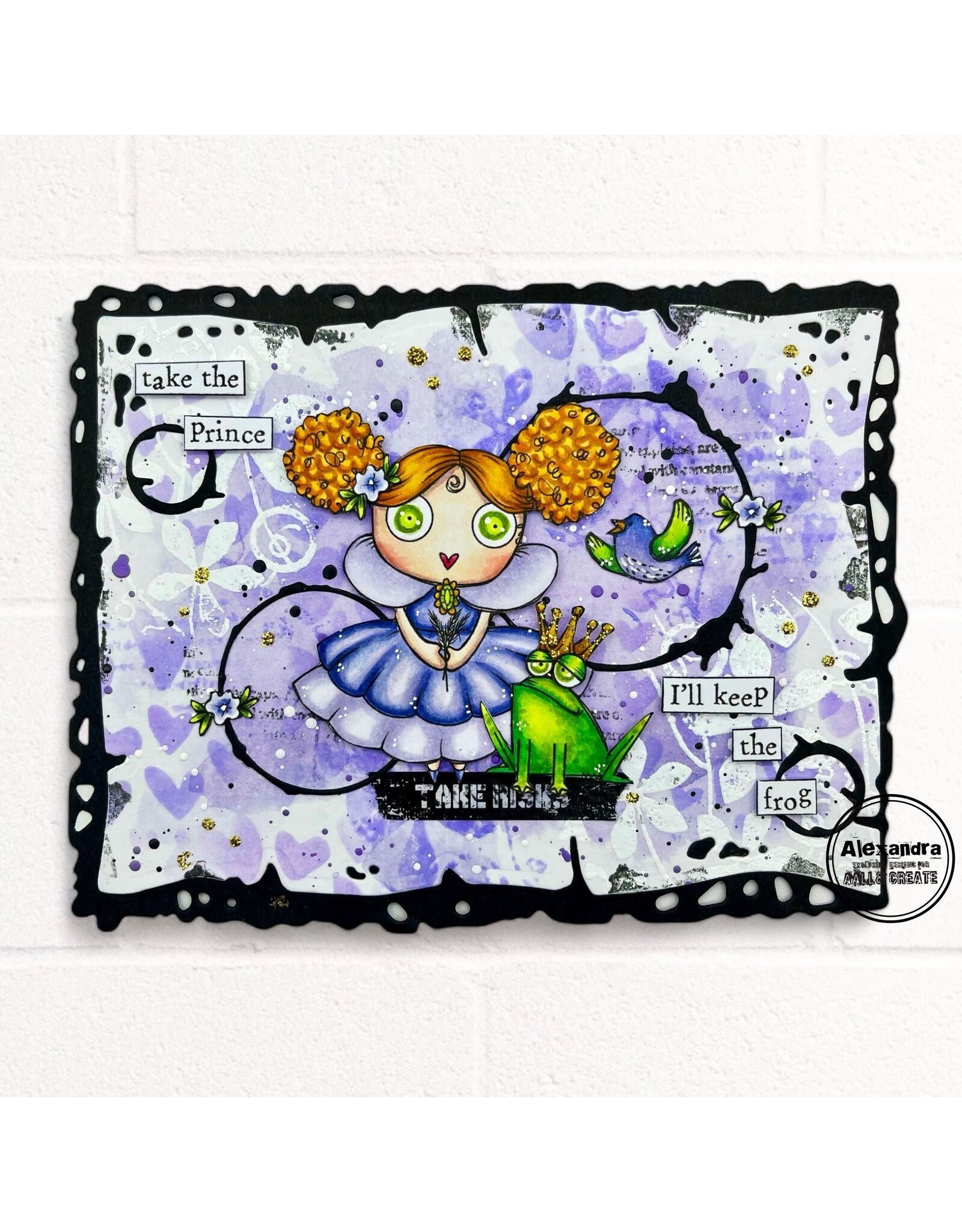 AALL & CREATE AALL & CREATE JANET KLEIN #1135 PRINCESS & FROGGY A7 CLEAR STAMP SET