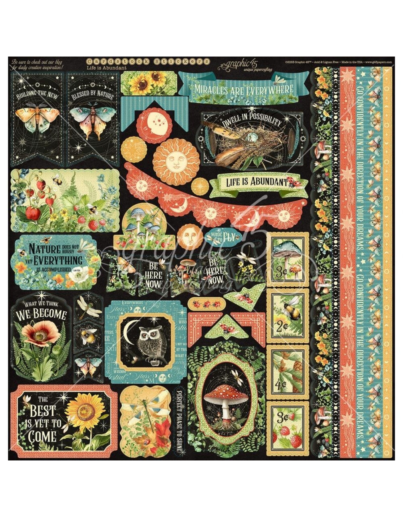 GRAPHIC 45 GRAPHIC 45 LIFE IS ABUNDANT 12x12 CALENDAR COLLECTION PACK
