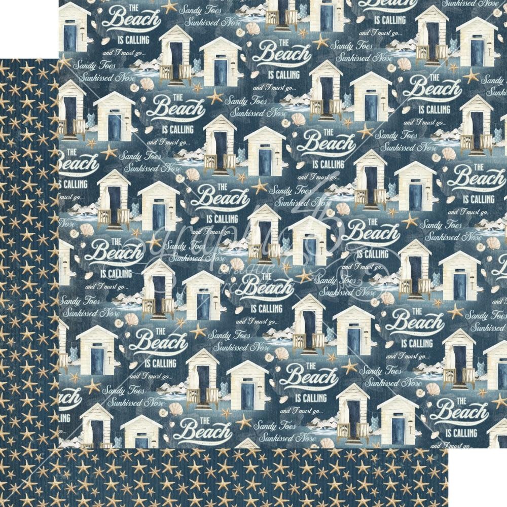 GRAPHIC 45 GRAPHIC 45 THE BEACH IS CALLING COLLECTION DIVE RIGHT IN 12x12 CARDSTOCK