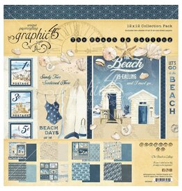 GRAPHIC 45 GRAPHIC 45 THE BEACH IS CALLING COLLECTION 12x12 COLLECTION PACK 16 SHEETS