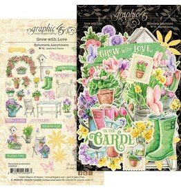 GRAPHIC 45 GRAPHIC 45 GROW WITH LOVE COLLECTION EPHEMERA ASSORTMENT DIE-CUTS 55/PK