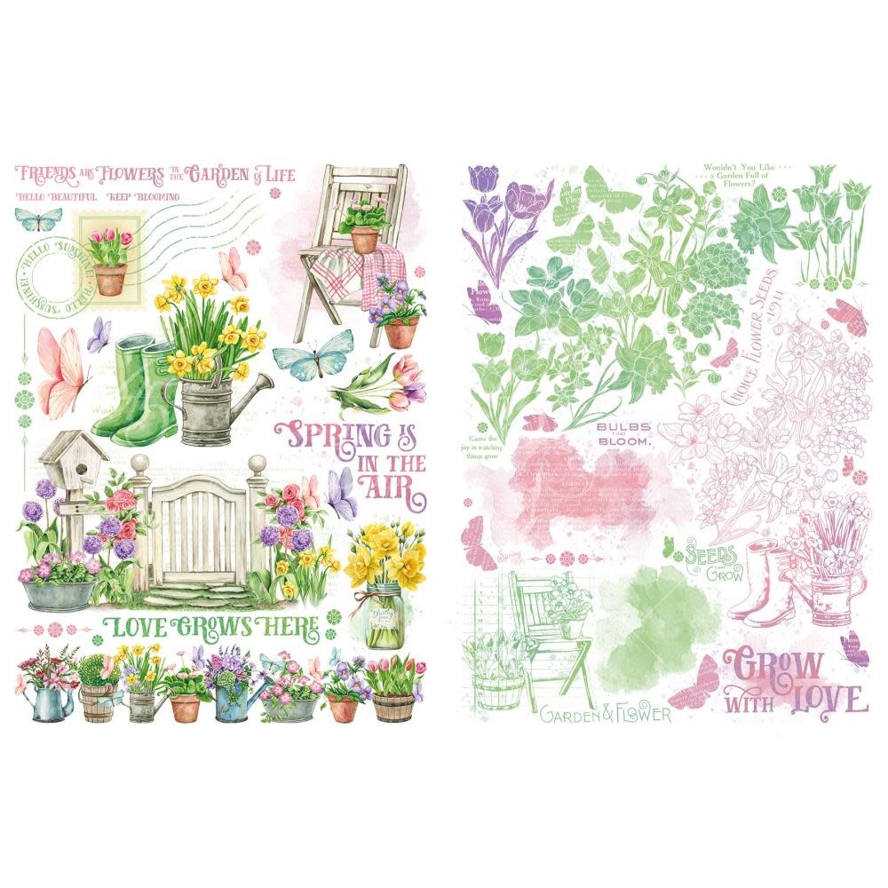 GRAPHIC 45 GRAPHIC 45 GROW WITH LOVE COLLECTION RUB-ON TRANSFER SET