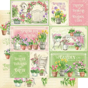 GRAPHIC 45 GRAPHIC 45 GROW WITH LOVE COLLECTION FRIENDS AND FLOWERS 12x12 CARDSTOCK