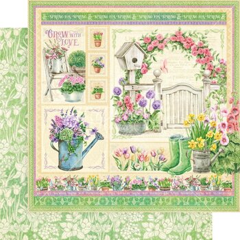GRAPHIC 45 GRAPHIC 45 GROW WITH LOVE COLLECTION GROW WITH LOVE 12x12 CARDSTOCK