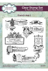 CREATIVE EXPRESSIONS CREATIVE EXPRESSIONS TAYLOR MADE JOURNALS FRENCH ADS 1 6x8 CLEAR STAMP SET