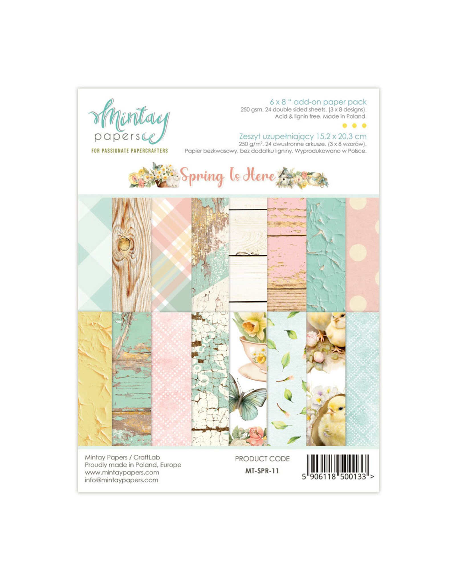 MINTAY MINTAY SPRING IS HERE 6x8 ADD-ON PAPER PAD 24 SHEETS