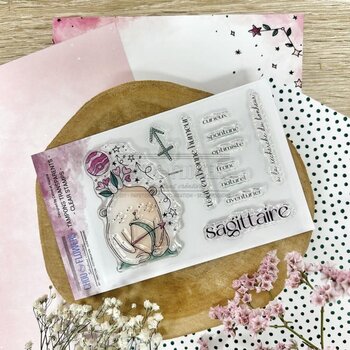 CHOU & FLOWERS CHOU & FLOWERS HORS-SÉRIE DOUDOULAND LES ASTROS COLLECTION DOUDOU SAGITTAIRE CLEAR STAMP SET