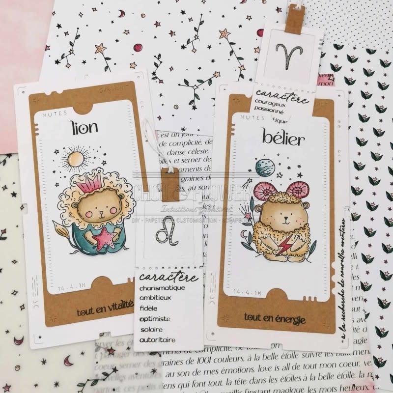 CHOU & FLOWERS CHOU & FLOWERS HORS-SÉRIE DOUDOULAND LES ASTROS COLLECTION DOUDOU BÉLIER CLEAR STAMP SET