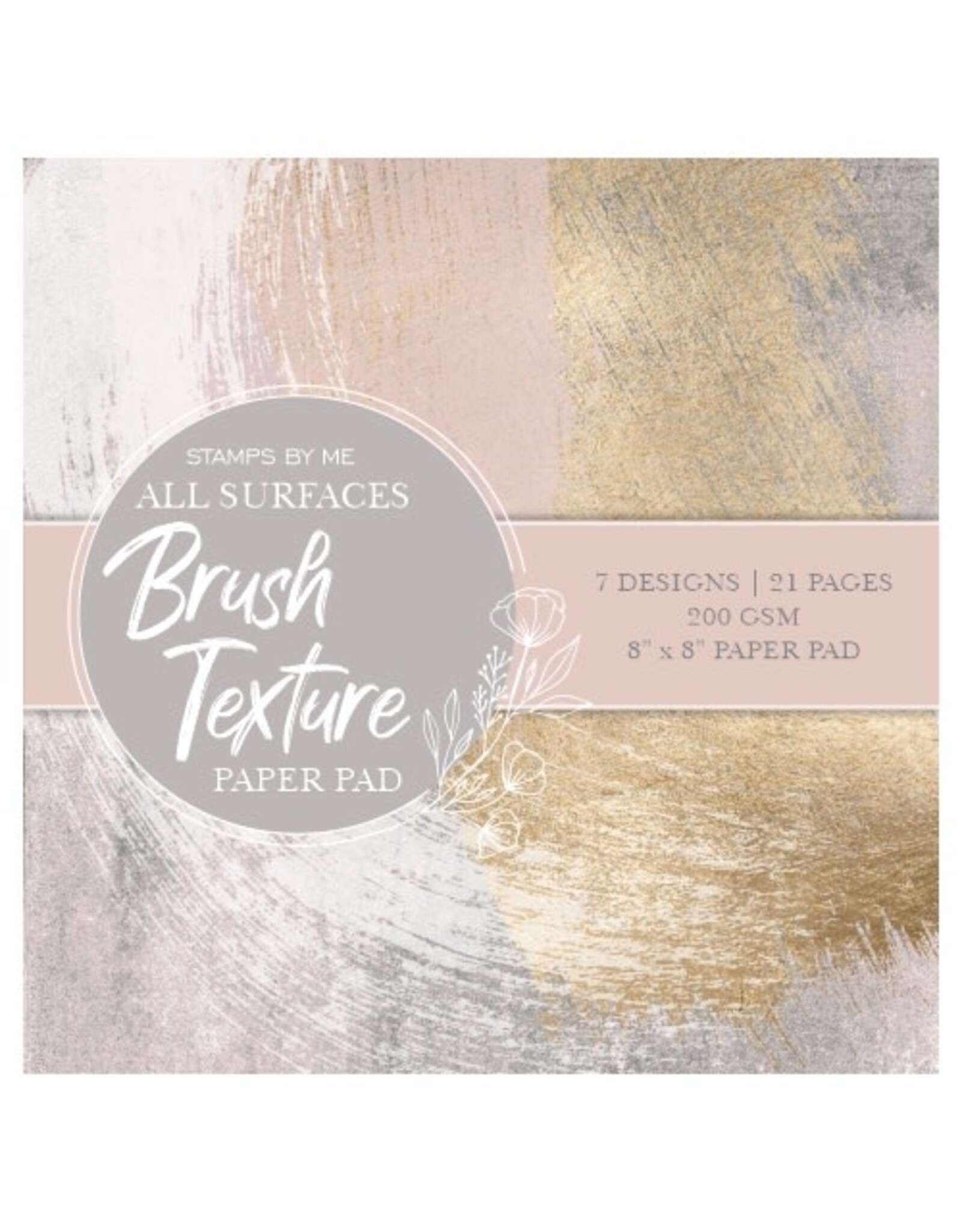 STAMPS BY ME ALL SURFACES BRUSH TEXTURE 8x8 PAPER PAD Scrapbook Centrale