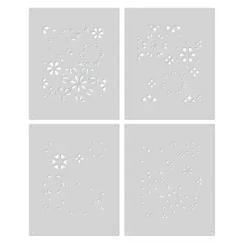 HERO ARTS HERO ARTS COLOR LAYERING MANDALA FLOWER PATTERN STENCIL SET 4/PK