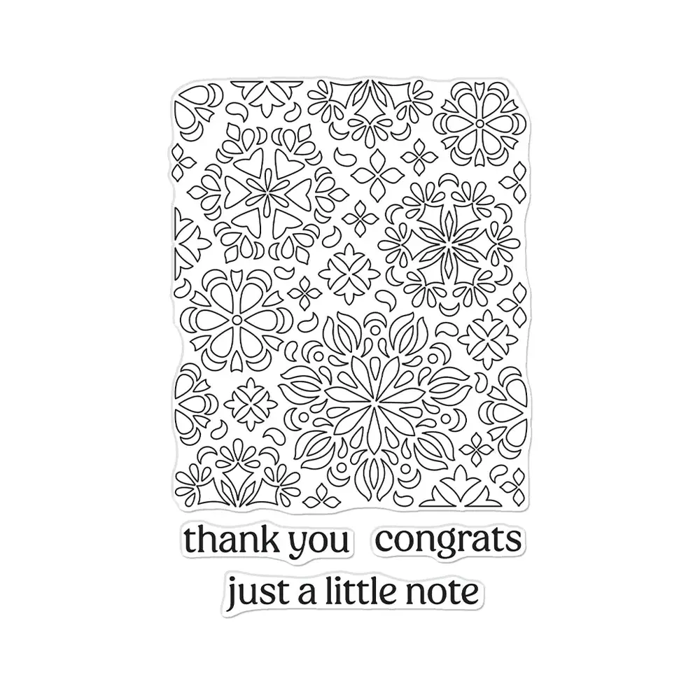 HERO ARTS HERO ARTS POLY CLEAR MANDALA FLOWER PATTERN CLEAR STAMP SET