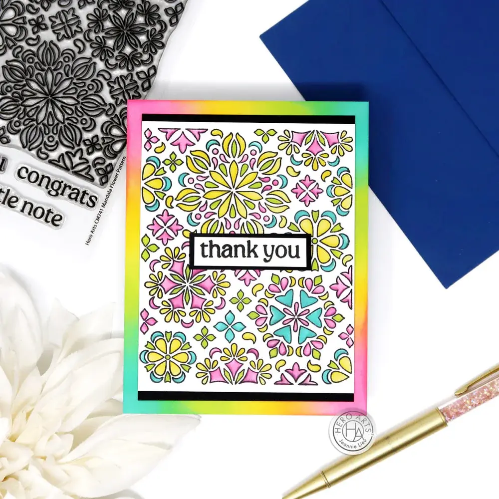 HERO ARTS HERO ARTS POLY CLEAR MANDALA FLOWER PATTERN CLEAR STAMP SET
