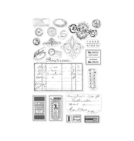 HERO ARTS HERO ARTS POLY CLEAR VINTAGE POSTMARKS AND TICKETS CLEAR STAMP SET