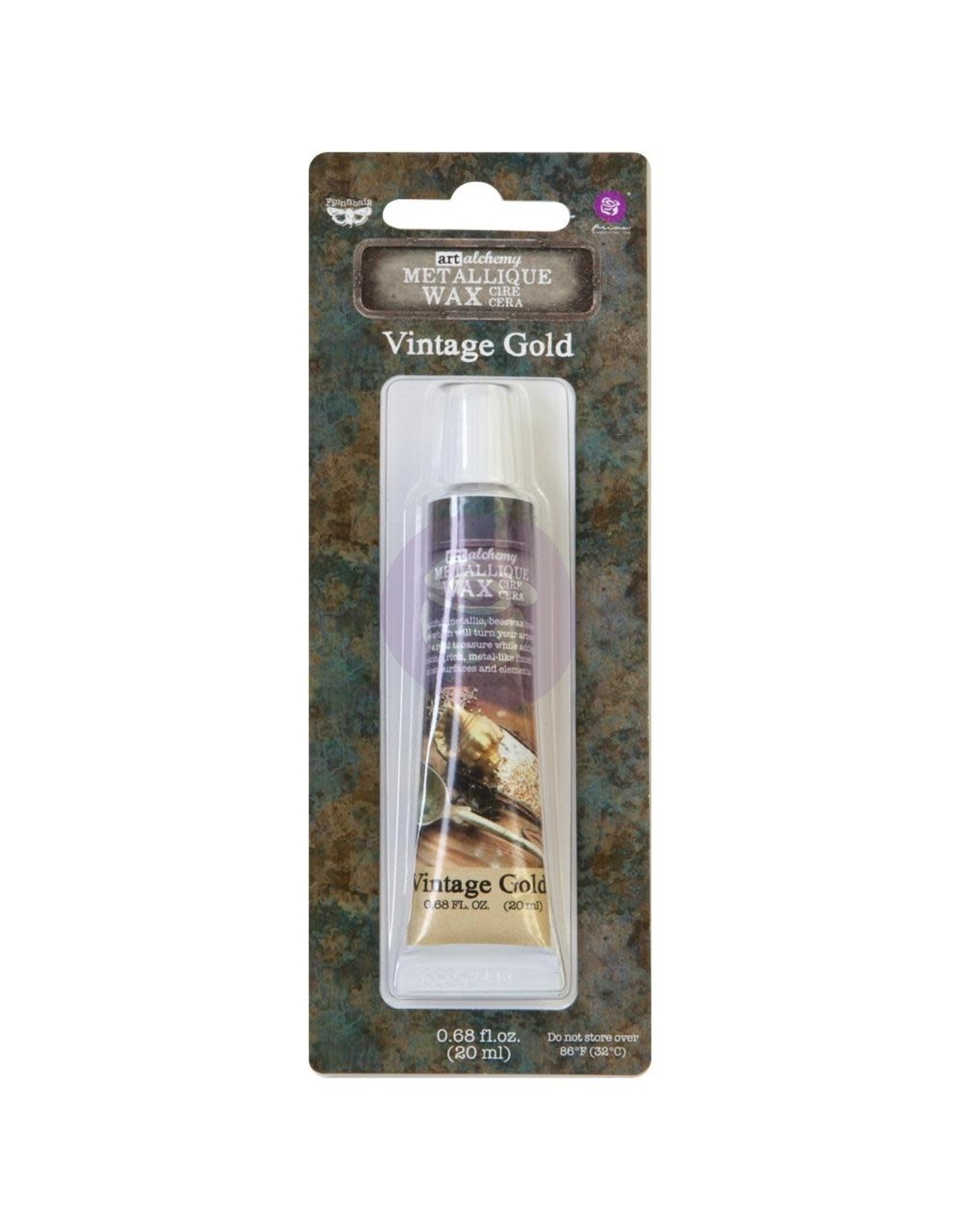 PRIMA PRIMA FINNABAIR ART ALCHEMY VINTAGE GOLD METALLIQUE WAX 20ML