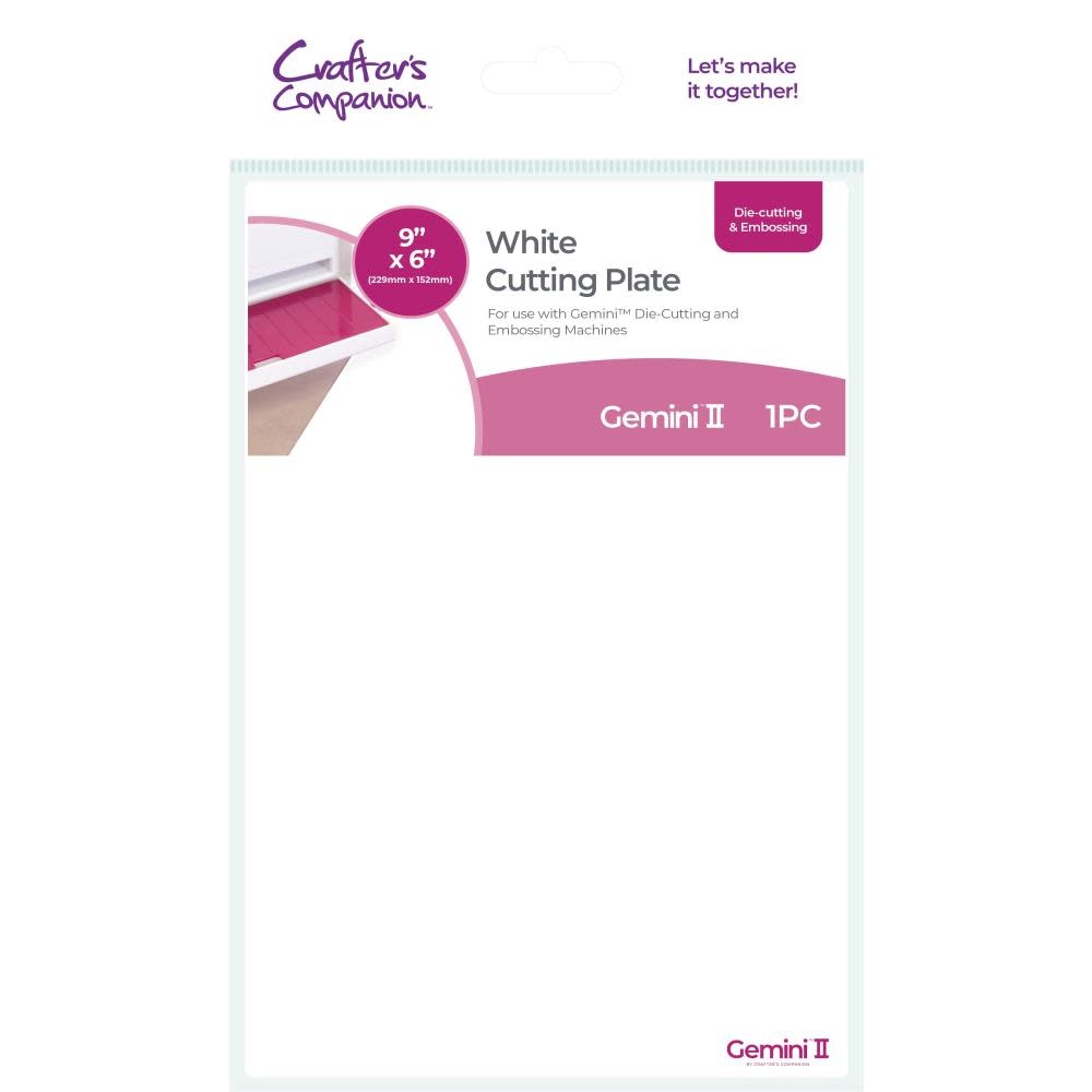 CRAFTERS COMPANION CRAFTERS COMPANION WHITE CUTTING PLATE FOR GEMINI II 6"X9"