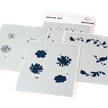 PINKFRESH PINKFRESH STUDIO BEST WISHES STENCIL SET 4/PK