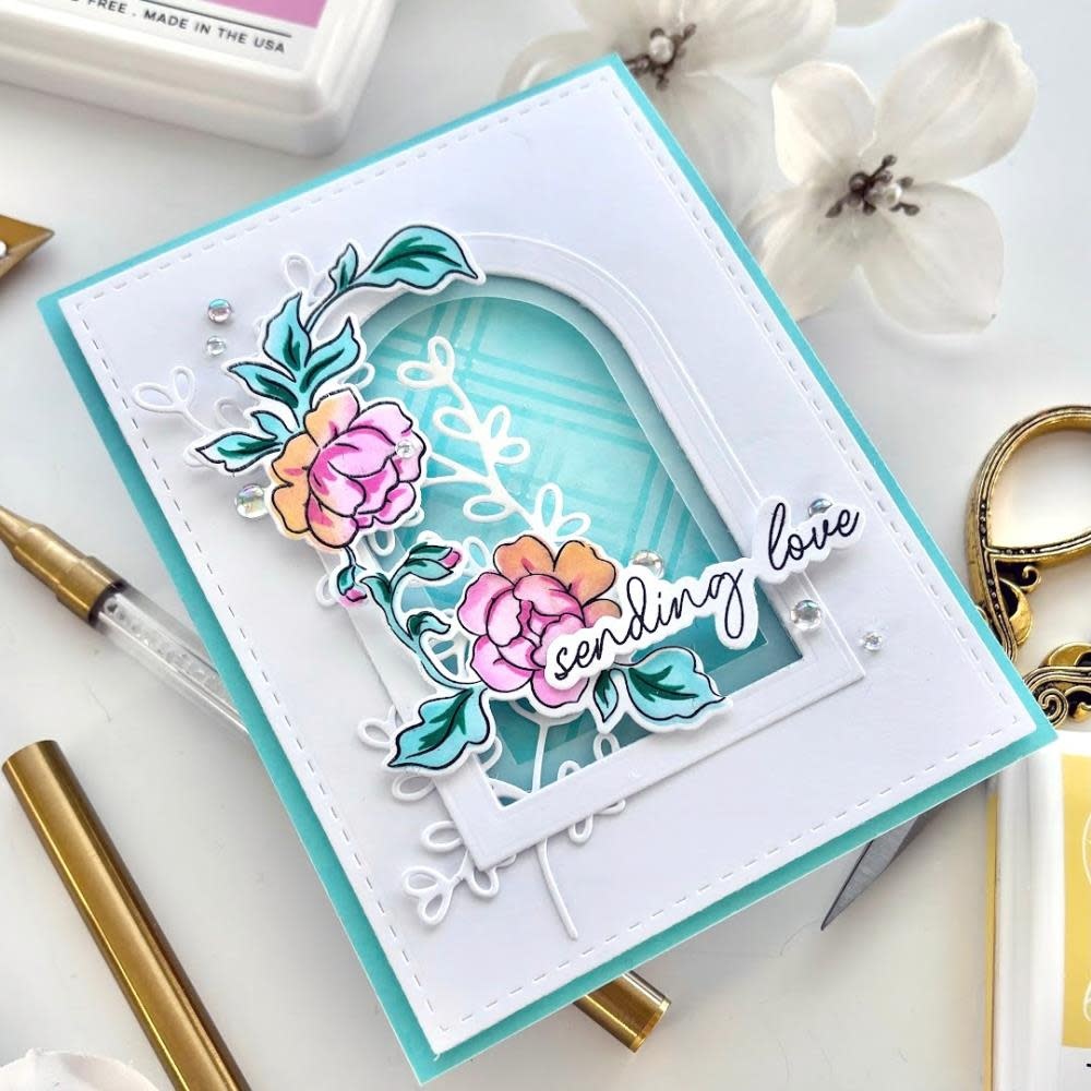 PINKFRESH PINKFRESH STUDIO BEST WISHES STENCIL SET 4/PK