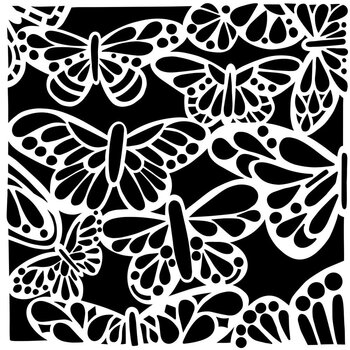 CRAFTERS WORKSHOP THE CRAFTER'S WORKSHOP CATHLIN LARSEN BUTTERFLY BOUNTY 6x6 STENCIL