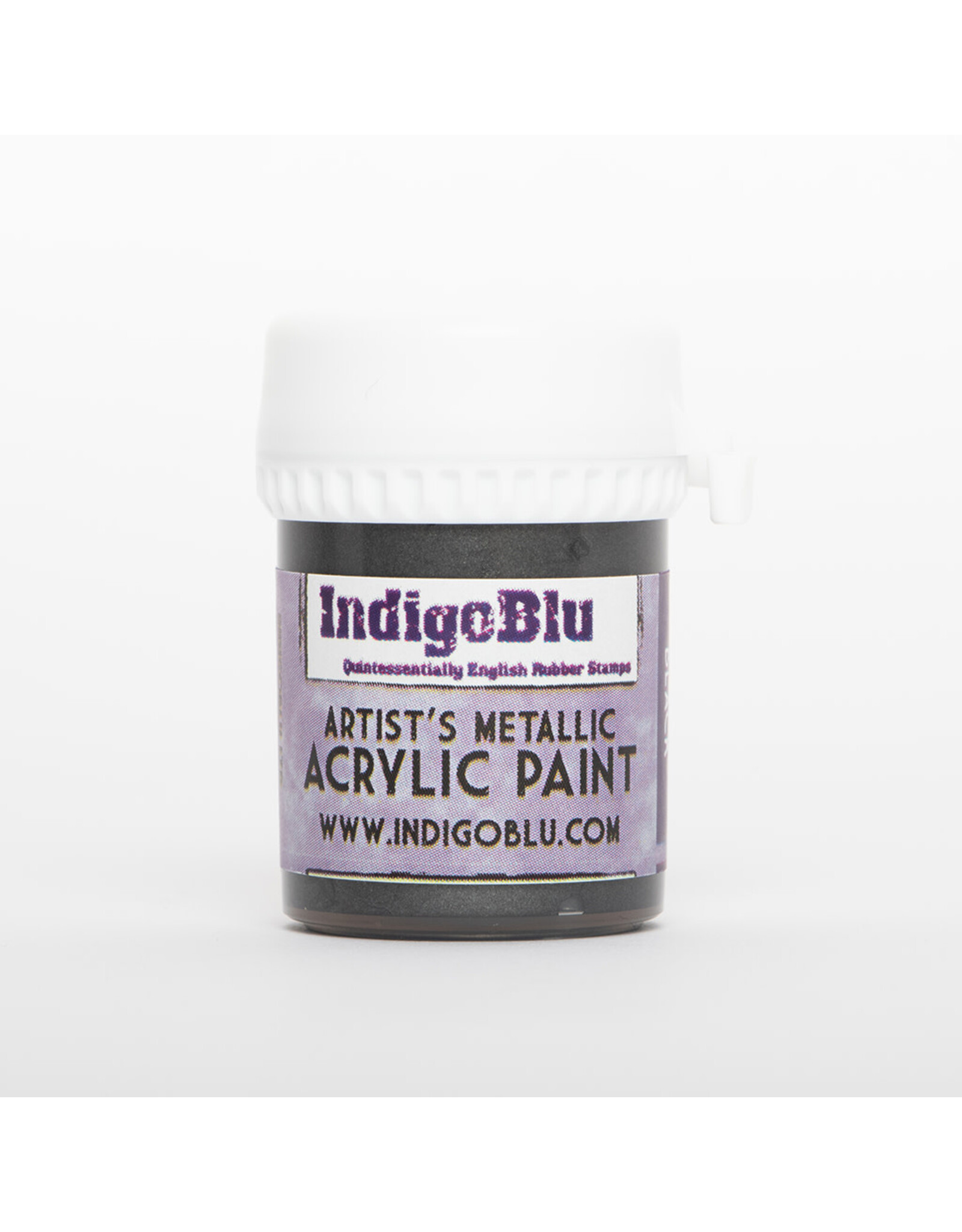 INDIGO BLU INDIGOBLU SHADOW BLACK ARTIST'S METALLIC ACRYLIC PAINT 20ml