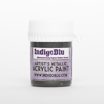 INDIGO BLU INDIGOBLU SHADOW BLACK ARTIST'S METALLIC ACRYLIC PAINT 20ml