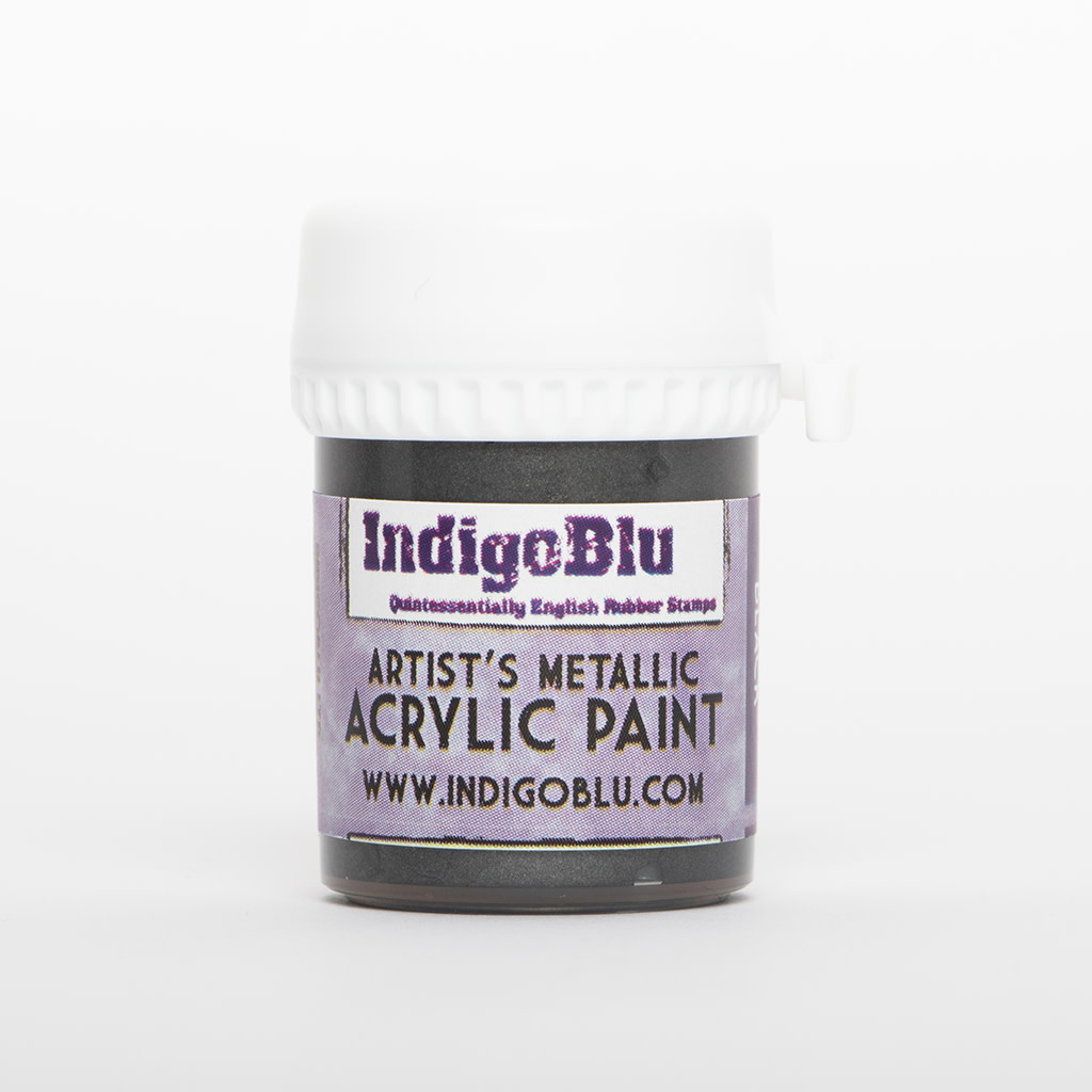 INDIGO BLU INDIGOBLU SHADOW BLACK ARTIST'S METALLIC ACRYLIC PAINT 20ml