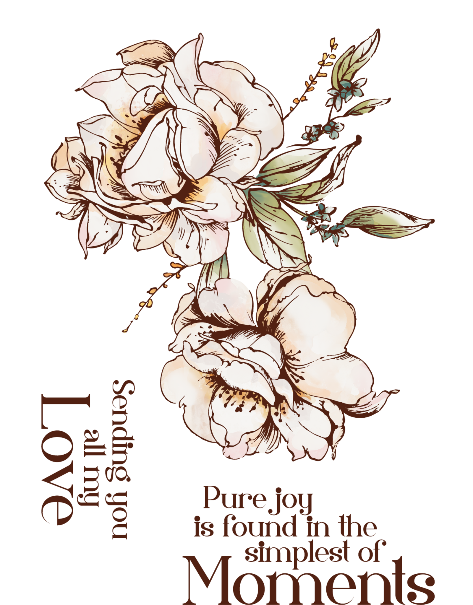 LDRS CREATIVE LDRS CREATIVE BILLOWING BLOSSOMS CLEAR STAMP SET