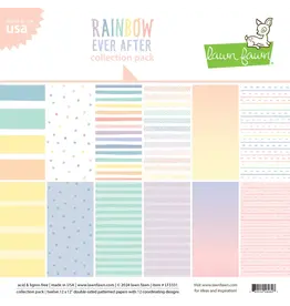 LAWN FAWN LAWN FAWN RAINBOW EVER AFTER 12x12 COLLECTION PACK 12 SHEETS