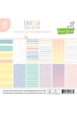 LAWN FAWN LAWN FAWN RAINBOW EVER AFTER 6x6 PETITE PAPER PACK 36 SHEETS