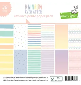 LAWN FAWN LAWN FAWN RAINBOW EVER AFTER 6x6 PETITE PAPER PACK 36 SHEETS