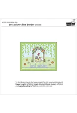 LAWN FAWN LAWN FAWN BEST WISHES LINE BORDER DIE