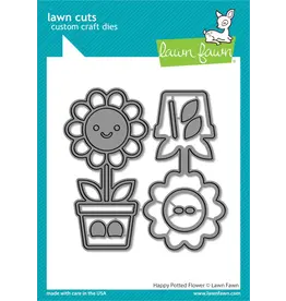 LAWN FAWN LAWN FAWN HAPPY POTTED FLOWERS DIE SET