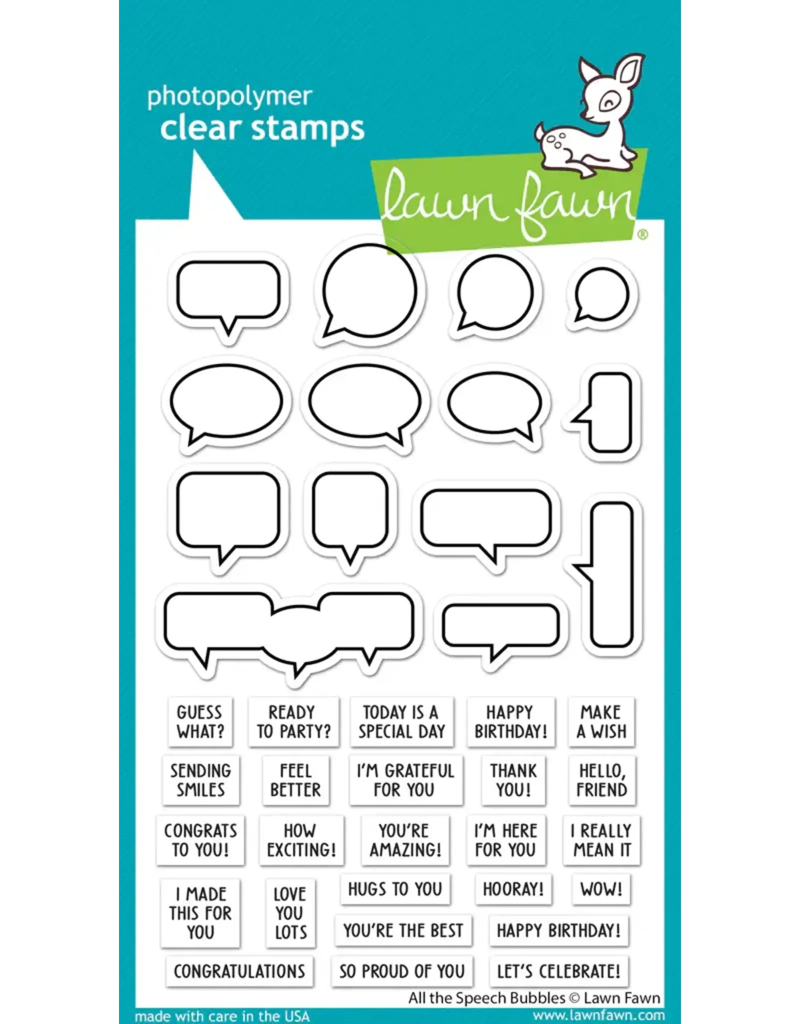 LAWN FAWN LAWN FAWN ALL THE SPEECH BUBBLES CLEAR STAMP SET