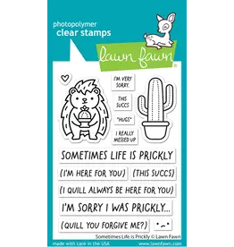 LAWN FAWN LAWN FAWN SOMETIMES LIFE IS PRICKLY CLEAR STAMP SET
