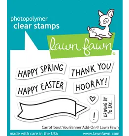 LAWN FAWN LAWN FAWN CARROT 'BOUT YOU BANNER ADD-ON CLEAR STAMP SET