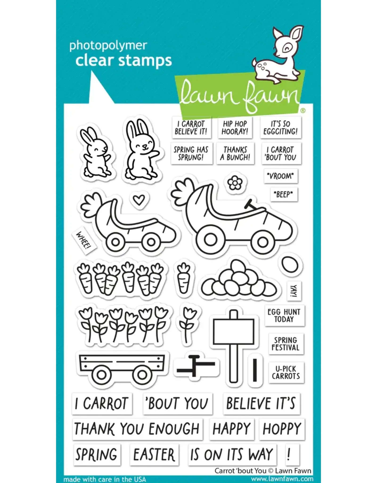 LAWN FAWN LAWN FAWN CARROT 'BOUT YOU CLEAR STAMP SET