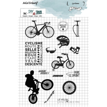 DIY & CIE DIY & CIE CYCLISME CLEAR STAMP SET