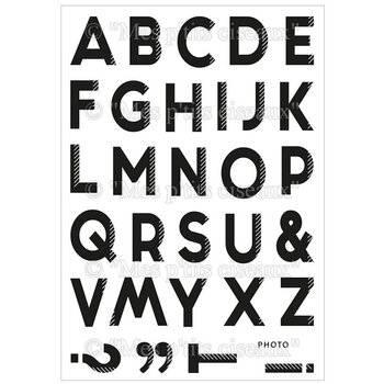 MES P'TITS CISEAUX MES P'TITS CISEAUX COLLECTION VERTICALITÉ ALPHABET CLEAR STAMP SET