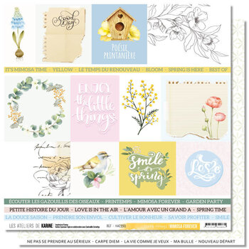 LES ATELIERS DE KARINE LES ATELIERS DE KARINE MIMOSA FOREVER LITTLE THINGS 12x12 CARDSTOCK