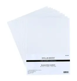 SPELLBINDERS SPELLBINDERS BRUSHED WHITE CARD SHOPPE ESSENTIALS CARDSTOCK 8.5x11 10/PK