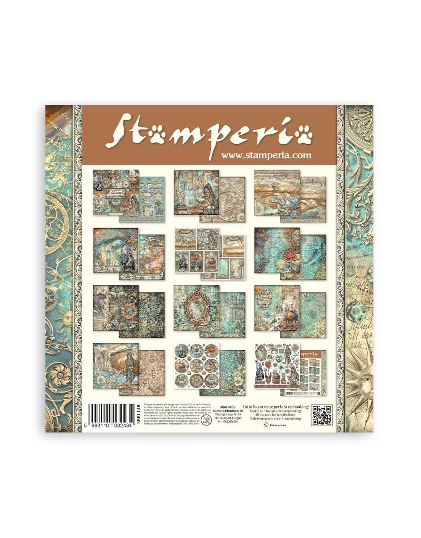 STAMPERIA STAMPERIA ANTONIS TZANIDAKIS SIR VAGABOND IN FANTASY WORLD 12X12 COLLECTION PACK 10 SHEETS