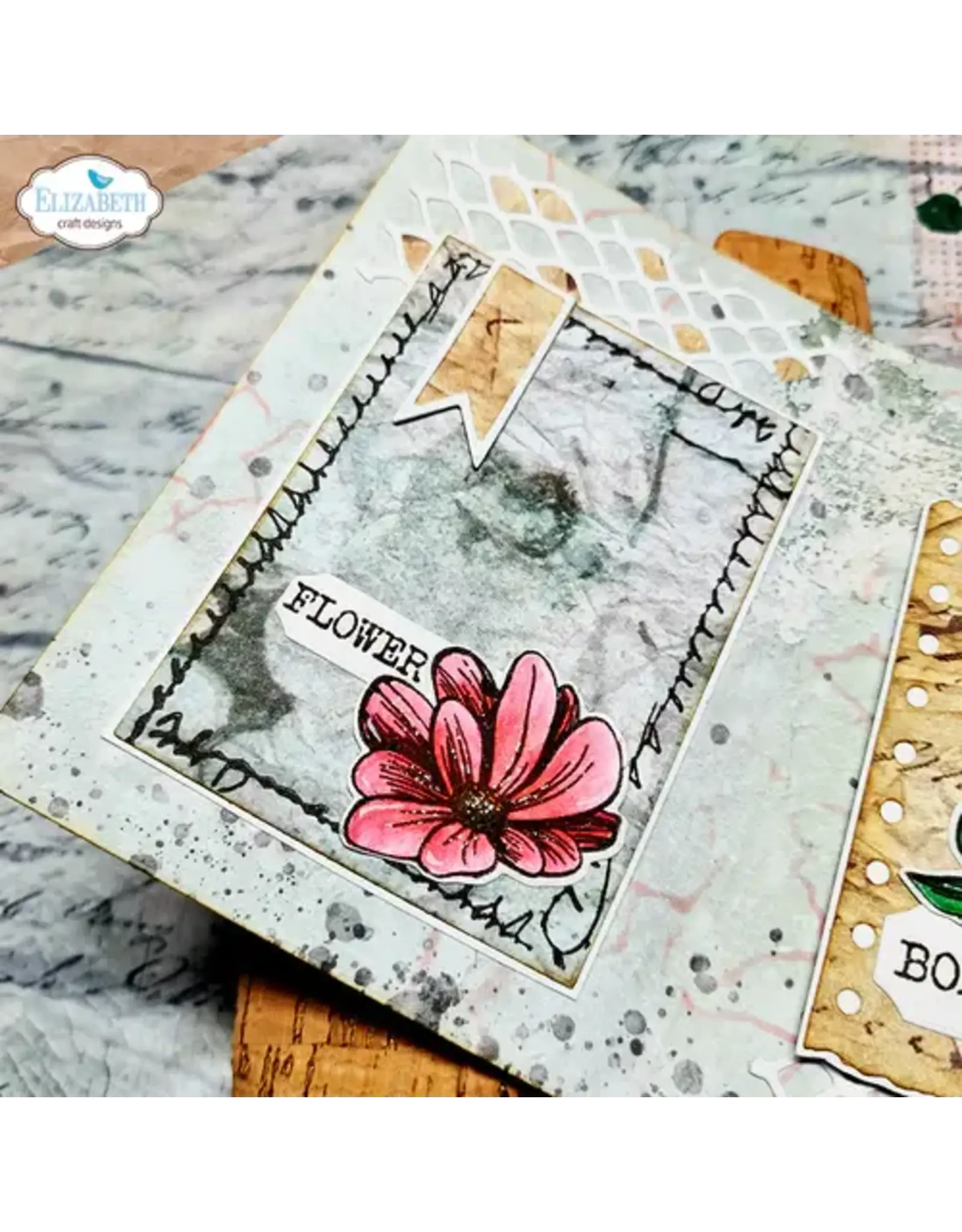 ELIZABETH CRAFT DESIGNS ELIZABETH CRAFT DESIGNS ART JOURNAL SPECIALS BY DEVID STITCHED BORDERS CLEAR STAMP SET