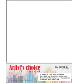 GINA K DESIGNS GINA K. DESIGNS ARTIST'S CHOICE 8.5x11 CARDSTOCK 10/PK