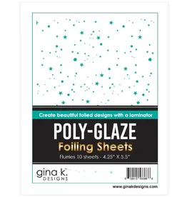 GINA K DESIGNS GINA K. DESIGNS FLURRIES 4.25x5.5 POLY-GLAZE FOILING SHEETS 10/PK