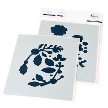 PINKFRESH PINKFRESH STUDIO STYLIZED FLORALS STENCIL SET 2/PK