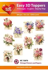 HEARTY CRAFTS HEARTY CRAFTS VINTAGE FLOWERS AND PAPERS EASY 3D TOPPERS