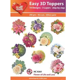 HEARTY CRAFTS HEARTY CRAFTS FLOWER OF LIFE AND LOVE EASY 3D TOPPERS