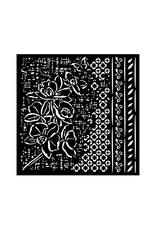 STAMPERIA STAMPERIA MEDIA STENCIL ORCHIDS AND CATS ORCHID PATTERN 18X18CM