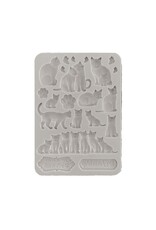 STAMPERIA STAMPERIA ORCHIDS AND CATS CATS A5 SILICON MOULD